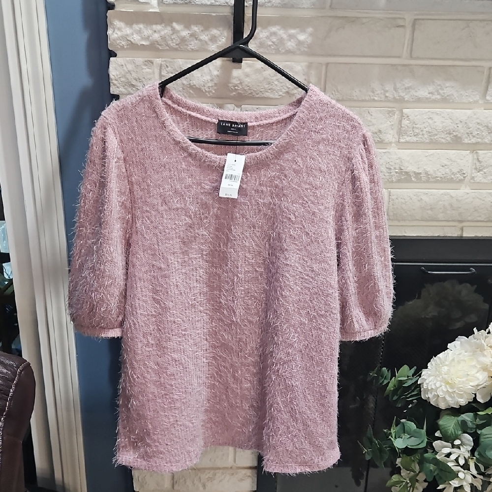 Lane Bryant Soft Pink Knit Sweater